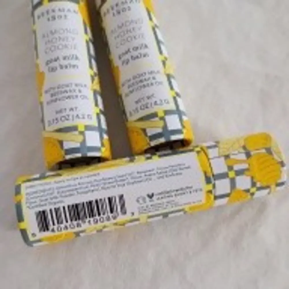 Set of 3-Beekman 1802 Almond Honey Cookie Goat Milk Lip Balm .15 oz each